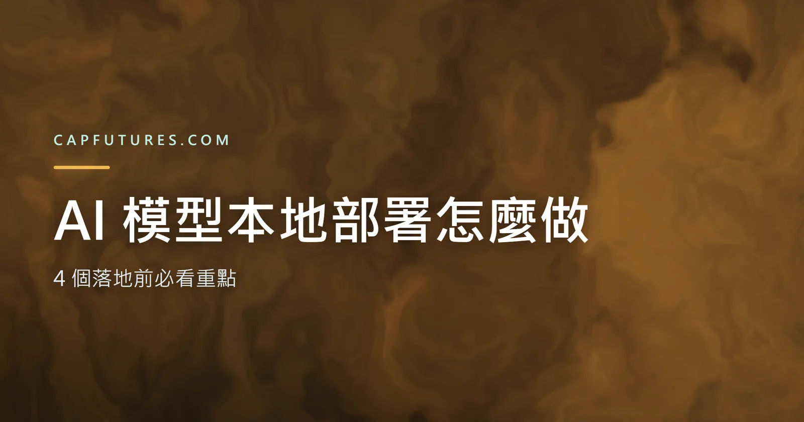 AI 模型本地部署的硬體與隱私重點