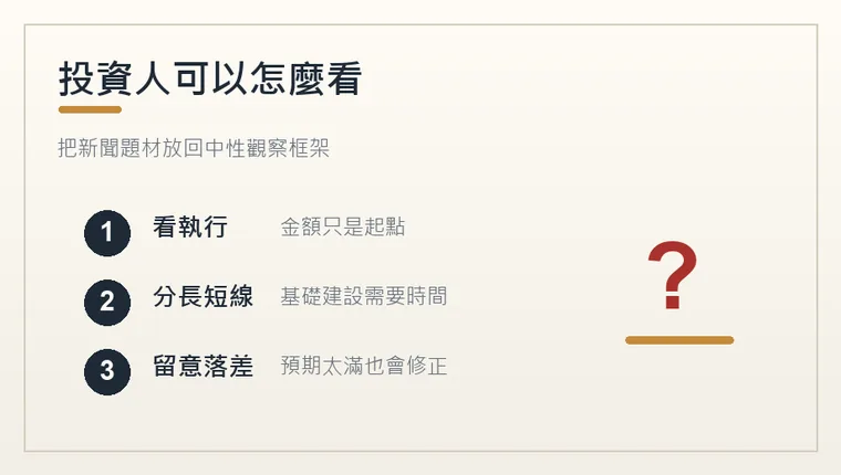 投資人觀察日本投資計畫的三個角度，看執行、分長短線、留意預期落差